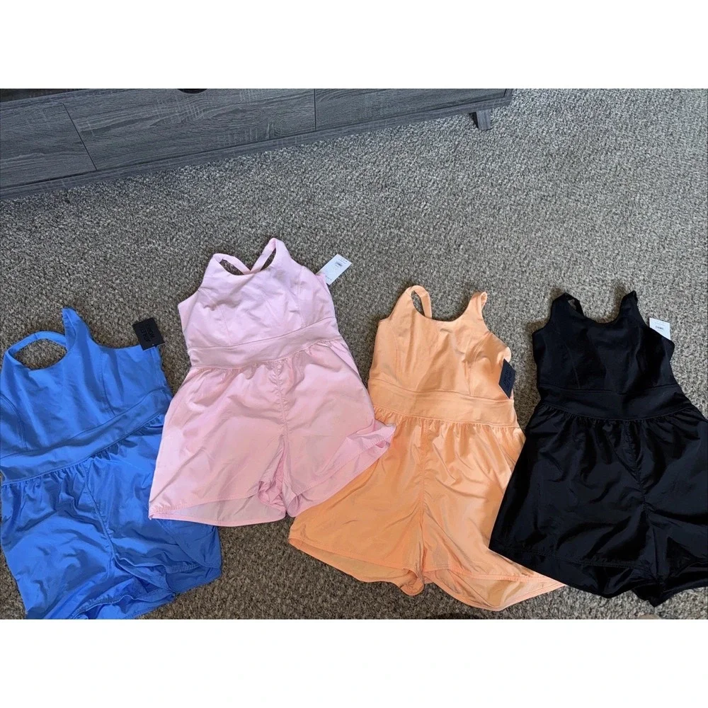 Lot Of 4 Girls Athletic Works Shorts Rompers XL 14/16